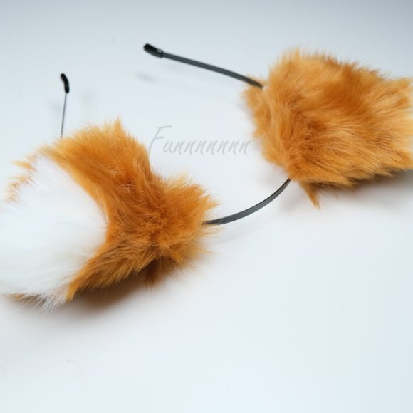 Brown Fox Ears and Tail Cosplay Headband Tail Kit - Picture 5 of 9